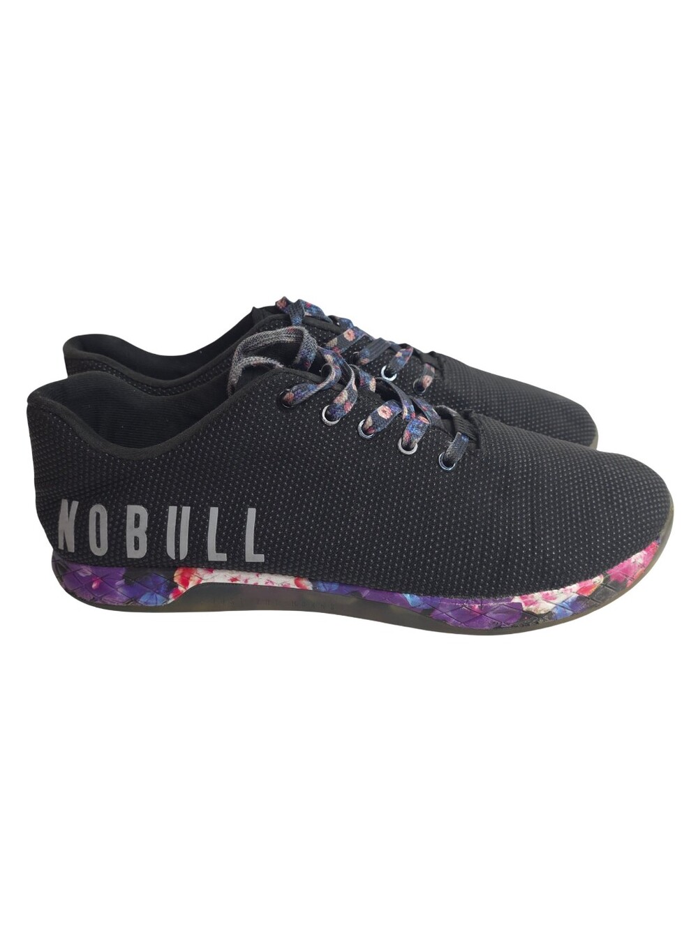 NOBULL Midnight Palm Outwork Trainer Shoes Women Black Floral Gym Size 13
